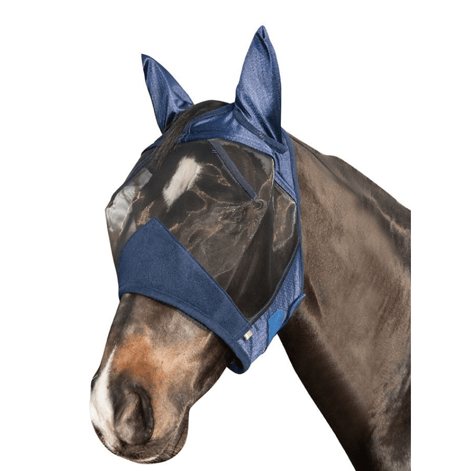 HKM High Professional Anti-Fly Mask #colour_deep-blue