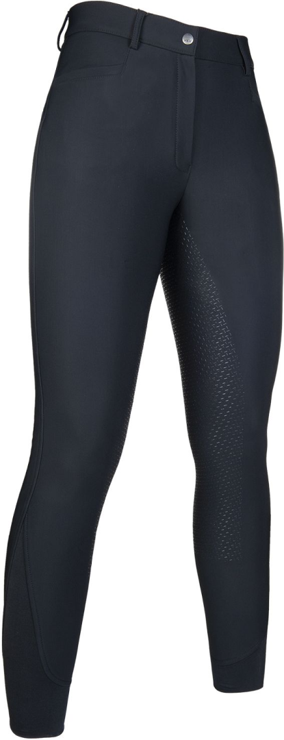 HKM Apart Style Silicone Full Seat Softshell Riding Breeches #colour_black