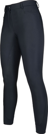 HKM Apart Style Silicone Full Seat Softshell Riding Breeches #colour_black