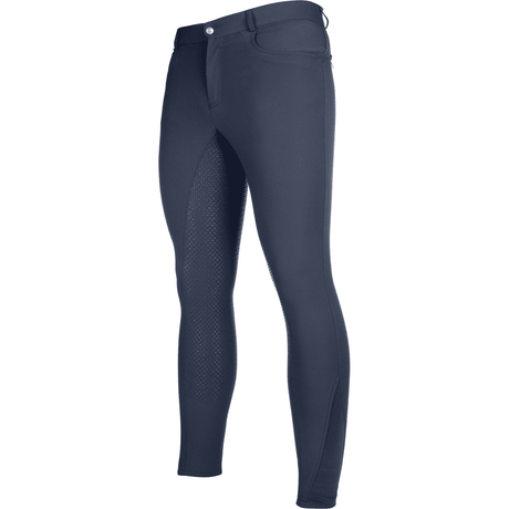 HKM Sportive Silicone Full Seat Men's Riding Breeches #colour_deep-blue