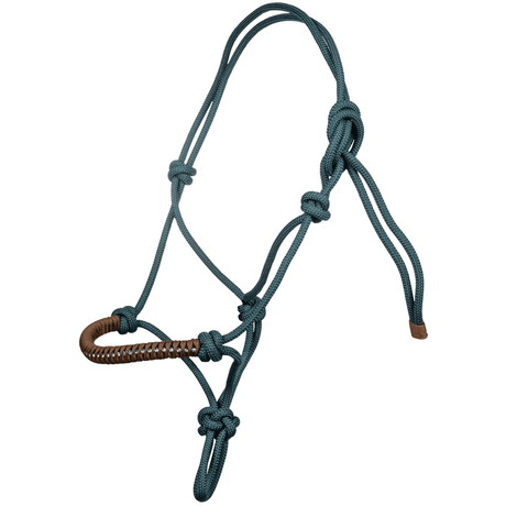 HKM Strass Rope Halter #colour_petrol-brown