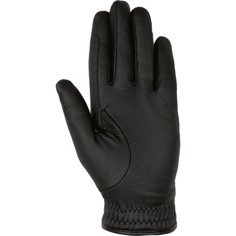 HKM Grip Style Riding Gloves With Fleece Lining #colour_black