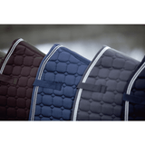HKM Louise Style Saddle Cloth #colour_dark-brown-deep-blue-deep-grey