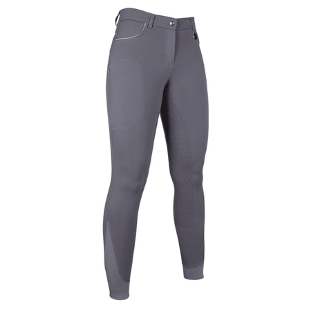 HKM Equilibrio Style Silicone Full Seat Riding Breeches #colour_deep-grey