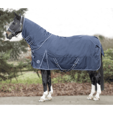 HKM Fleece Starter Turnout Rug #colour_deep-blue