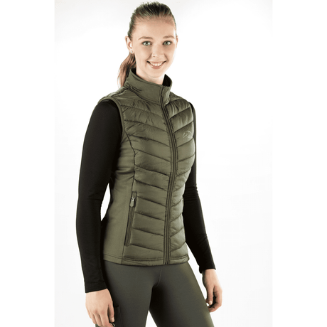 HKM Basel Style Jersey/Nylon Vest #colour_olive-green