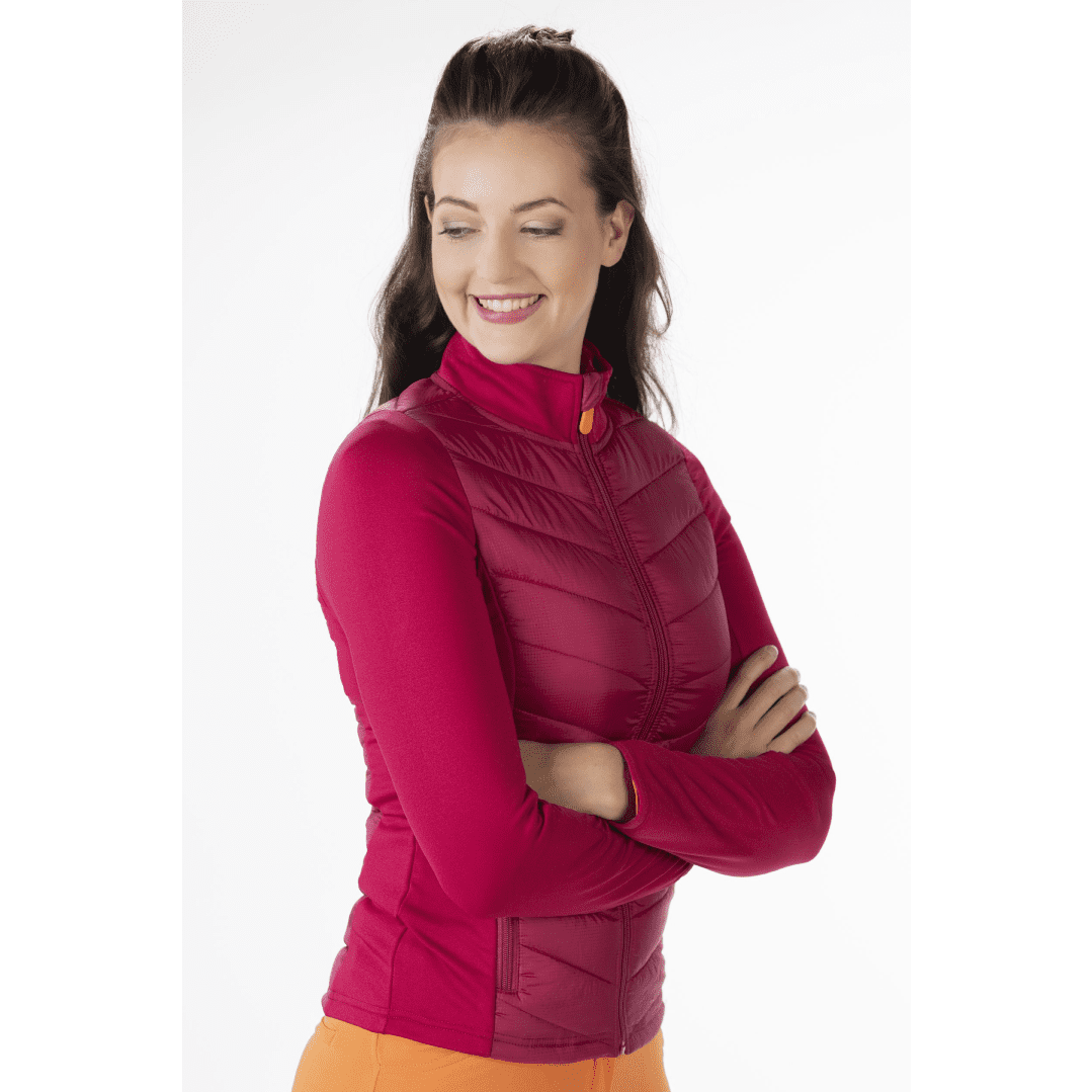 HKM Prag Style Jersey/Nylon Jacket #colour_cranberry