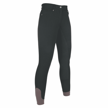 HKM 5 Pockets Style Silicone Full Seat Riding Breeches #colour_black