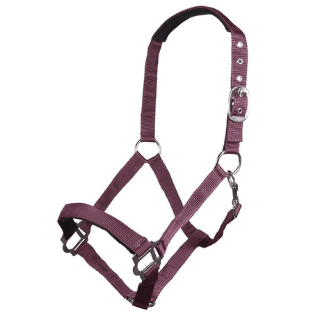 HKM Sydney Style Head Collar With Soft Padding #colour_dark-red