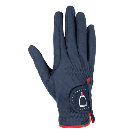 HKM Equine Sports Style Riding Gloves #colour_deep-blue