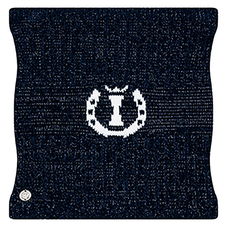 Imperial Riding Big Dusty Star Velvet Loop Scarf #colour_navy