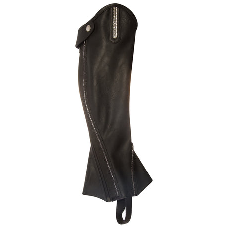 Imperial Riding Sparkling Synthetic Leather Half Chaps #colour_black-silver