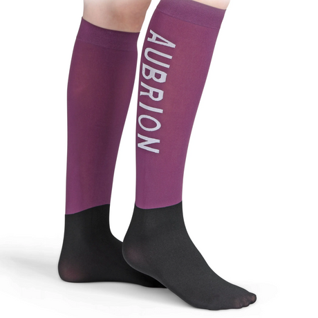 Shires Aubrion Abbey Socks #colour_plum