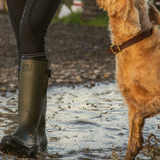 GS Equestrian Ladies Rippon Neoprene Wellington Boots#colour_green
