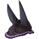 Imperial Riding Luxury Italy Fly Net With Ears #colour_anthracite-lilac