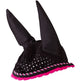 Imperial Riding Luxury Italy Fly Net With Ears #colour_black-neon-pink