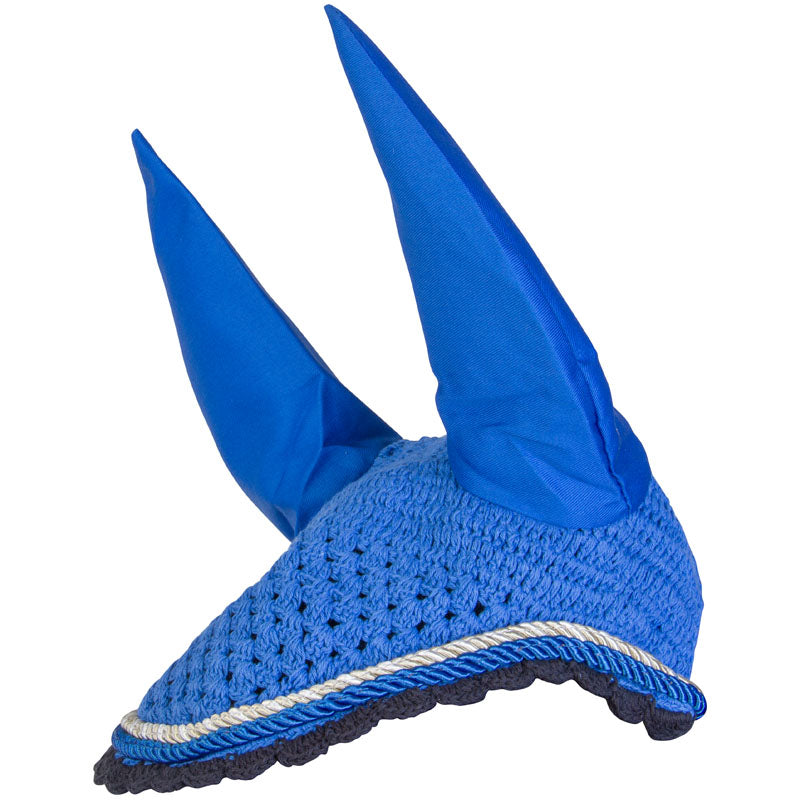 Imperial Riding Luxury Italy Fly Net With Ears #colour_cobalt-navy